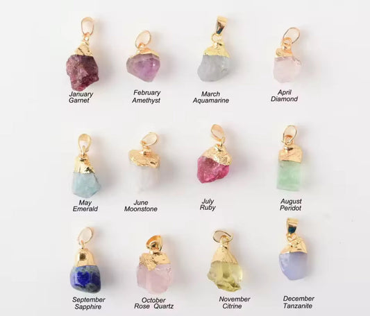 Birthstone Crystal Pendant