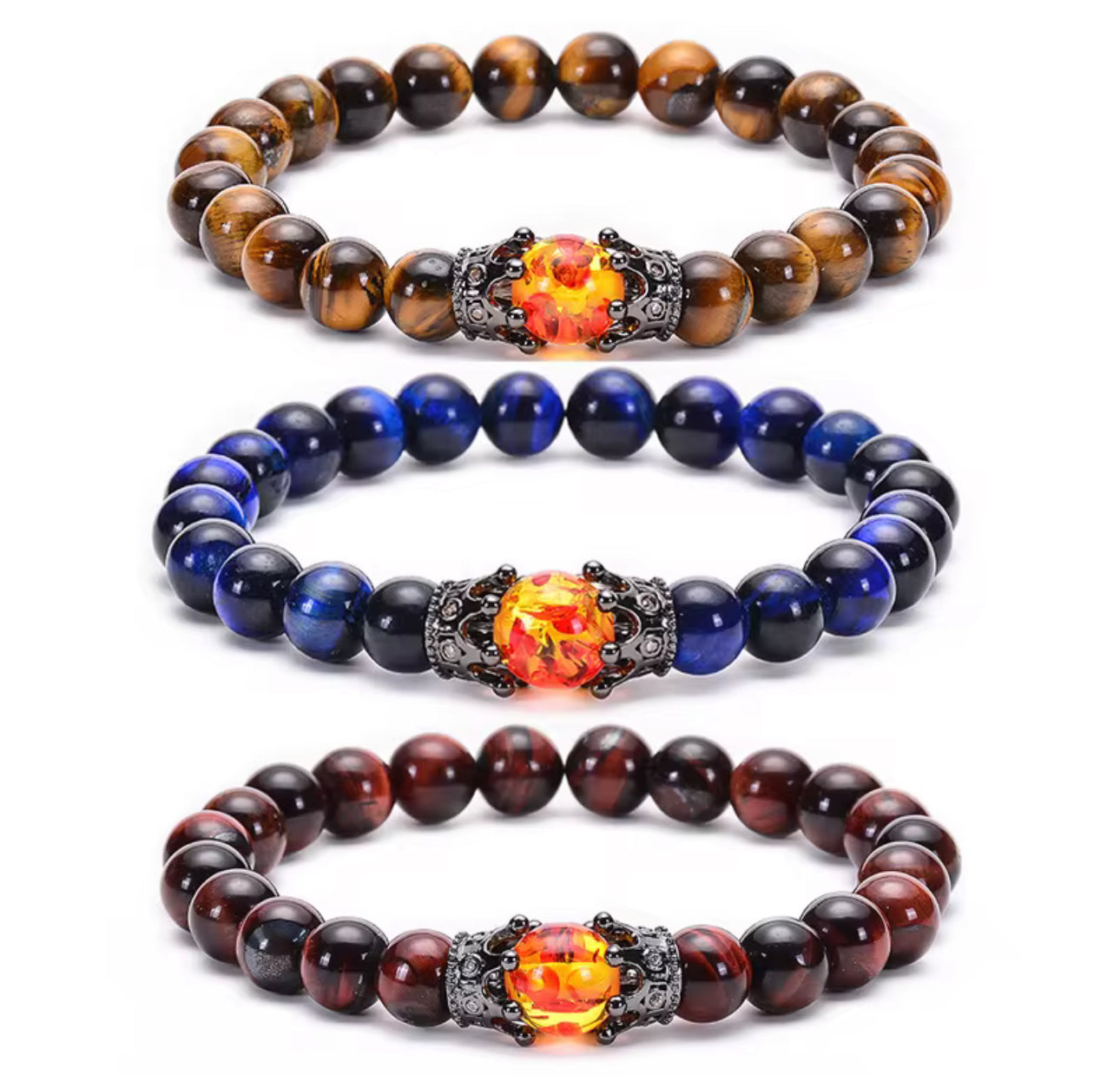 Tiger’s Eye & Lapis Lazuli Bracelets